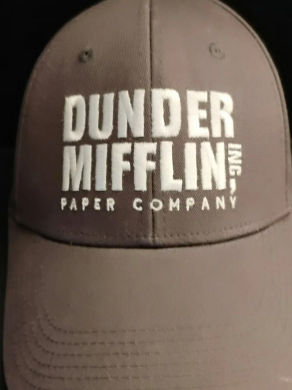 The Office Dunder Mifflin Paper Company Gray Strapback Baseball Cap Hat